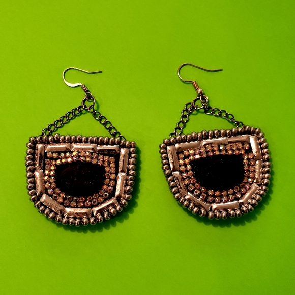 "Lava" dangle earrings - Picture 1 of 2